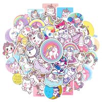 10/20/50/100pcs Cute Cartoon Unicorn Stickers for Laptop Luggage Phone Car Scooter Funny Vinyl Decal for Kids Girl Children Gift Stickers