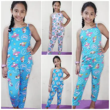 3 6 9 12 14 Years Satin Silk Pajama Sets Sleepwear Pants Tops Sets for  Teens Girls Baby Kids Pink Pajamas Children Home Clothes