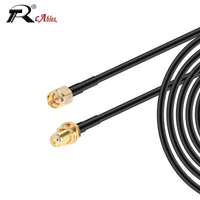 【CW】 1M 20CM 50CM 5M 20M RG58 Cable Male to Female Bulkhead WiFi Antenna Extension Cord RG-58 50 Ohm Pigtail