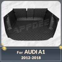 พรมกระโปรงหลังรถออโต้คลุมทั้งหมดสำหรับรถ Audi A1 2/4ประตู2012-2018 13 14 15 16 17แผ่นผ้าคลุมรองเท้าบู๊ทรถยนต์อุปกรณ์เสริมป้องกันภายใน