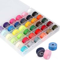 【CC】 MIUSIE 36 Pcs Coloful Sewing Threads Set Plastic Machine Bobbins With Accessories Tools