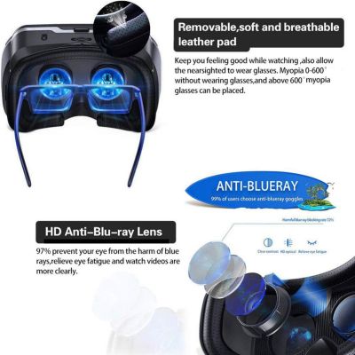 VR Shinecon 3D Casque Viar Eye Protection 3D Glasses Virtual Reality Headset Helmet Goggles Enhanced Mobile Phone Lens 3DGlasse