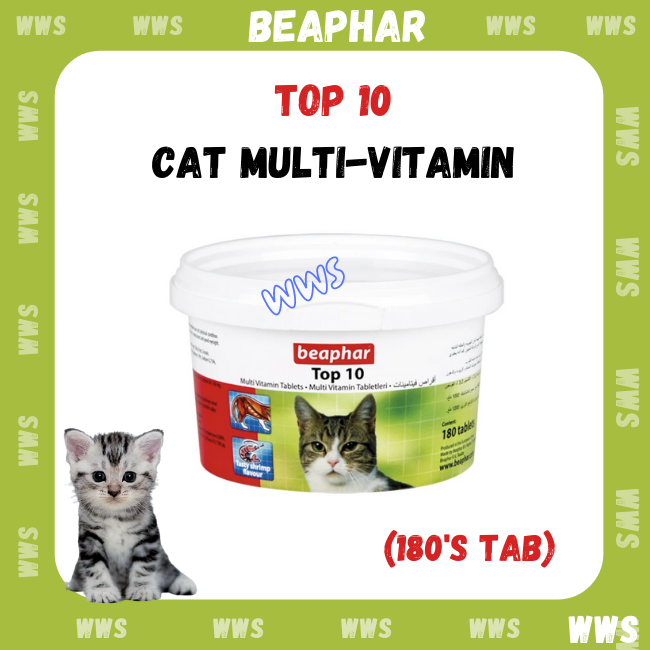 Beaphar Top 10 Cat Multi-Vitamin Tablet # Vitamin Kucing #180's tablets ...