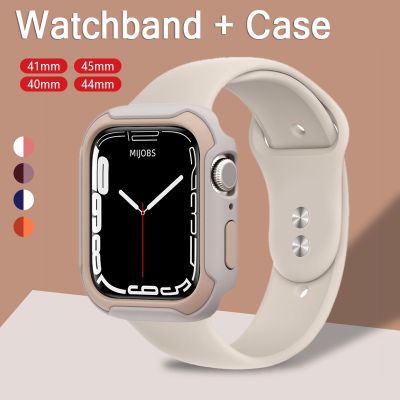 【ใหม่】สายนาฬิกาข้อมือ พร้อมเคส สําหรับ Iwatch 45 มม. 41 44 42 40 38 8 7 6 5 4 3 2 1