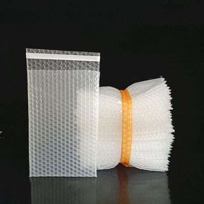 [ใหม่2023] 100Pcs ใสสองด้านด้าน Thicken ฟองกระเป๋า Ziplock บรรจุภัณฑ์ Self-Adhesive Express การจัดส่งการขนส่งถุงพลาสติก