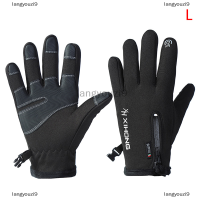 langyouzi9 3ขนาด Cold-proof unisex ถุงมือฤดูหนาวกันน้ำขี่จักรยานปุยถุงมืออุ่นสำหรับหน้าจอสัมผัสอากาศเย็นกันลมกันลื่น