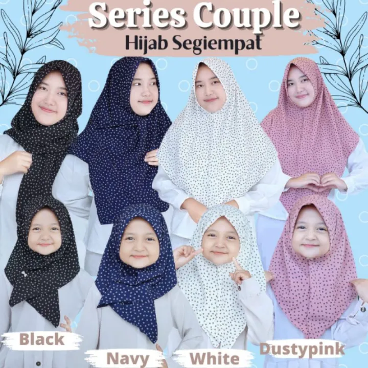 Hijab anak segiempat jilbab couple ibu dan anak segiempat segitiga