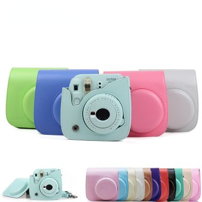 กระเป๋ากล้องหนังสำหรับ Fujifilm Instax Mini 8 8 + Mini 9 10เคสกระเป๋าสะพายไหล่กล้อง PU ขนาดเล็ก