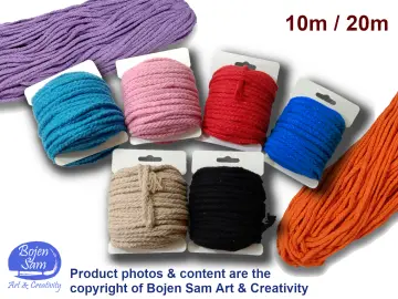 Premium] 5mm Polyester Cord (100m) Macrame Rope DIY Handcraft, Yarn, Decor