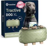 Tractive DOG XL - GPS Dog Tracker ปลอกคอ GPS ไม่จำกัดระยะ กันน้ำ 100% สำหรับสุนัขและหมาขนาดใหญ่ 18 กก. ขึ้นไป แบตชาร์จ 1 ครั้ง อยู่ได้นานหลายสัปดาห์