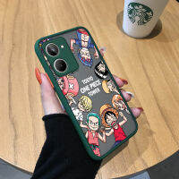 เคสโทรศัพท์ Realme กาแลคซี A04e Realmi10 Samsung 10 Samsung เคสโทรศัพท์แบบแข็งมีน้ำค้างแข็งโปร่งใสเคสรูปการ์ตูนน่ารัก A04e ดีไซน์คู่ Luffy ฝาครอบหลังเต็มรูปแบบกันกระแทกเคสป้องกันกล้อง