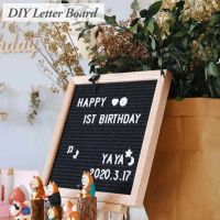 Wooden Felt Letters Board Cork Oak Message Board Photo Frame Ornaments Children Room Playboard Wall Decor