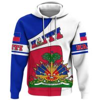 West Coast em flag caraibean sea Haiti Island vintage pullover men/women sportswear 3 dprint streetwear Harajuku hoodie B14。 Thin versatile sweater