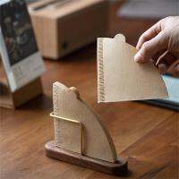 Walnut Filter Paper Rack Holder Coffee Accessories Stand Capacity Of 60 Pcs Paper Storage Durable For Fan Shape V Shape