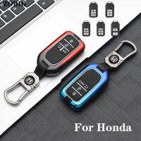 ZOBIG สำหรับฮอนด้า Key Fob ปก,Key Fob กรณีสำหรับ Honda Accord Civic Fit แจ๊ส CRV HRV Vezel เมืองโอดิสซีหนังสือเดินทางสมาร์ทพรีเมี่ยมโลหะผสมสังกะสีเต็มปกคุ้มครองสมาร์ทระยะไกล Keyless