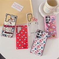 เคสโทรศัพท์ Samsung Galaxy,เคส S23อัลตร้าพลัส S20อัลตร้า S21บวกพิเศษพร้อม S20พิเศษ + เคสมือถือ (Hello Kitty】เคสสติ๊กเกอร์ลายการ์ตูนน่ารัก TPU ป้องกันแบบนิ่มกันกระแทก