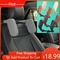 Car Neck Seat Headrest Pillow Pu Leather Cushion Head Rest Support Protector Automobiles Rest Memory Cotton Pad Auto Accessories