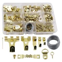 Picture Hanger Kit 220pcs Wall Mount Picture Hanger Kit with Hanging Nails Wide Application Heavy Duty Assortment Frame Hooks