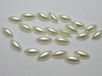 1000 Ivory Horse Eye Half Pearl Bead 4X8mm Flat Back Scrapbook Craft Beads