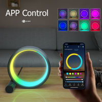 6inch15cm Ring Lamp RGB Colorful LED Ring Light Rainbow For Vlogging Short Video color LED Night Light Desktop Rhythm Lighting