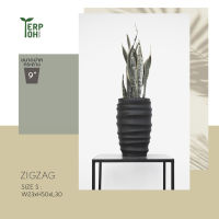 กระถางไฟเบอร์กลาสรุ่น ZIGZAG SIZE S pre-order 5 วัน