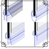 UPDACY ยาง ครัวเรือน ฉากกั้นอาบน้ำ ฮาร์ดแวร์ ป้องกัน แถบปิดผนึก ซีลหน้าต่าง แผ่นกั้นน้ำ ประตูกระจก Weatherstrip