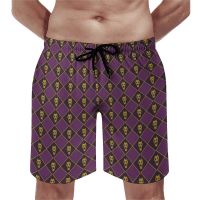 Killer Queen Kira Yoshikage Skull Board Shorts ฤดูร้อน Jojos Bizzare Adventure Casual Board Shorts กางเกงว่ายน้ำวิ่ง