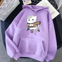 Men Cat Attack On Titan Hoodie Cartoon Harajuku Cute Streetwear Warm Female Ullzang Graphic Oversized Hoodies Size Xxs-4Xl