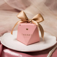 10pcs New Creative Pink Candy Boxes Wedding Favors and Gifts Box Party Supplies Baby Shower Paper Chocolate Boxes Package Thanks