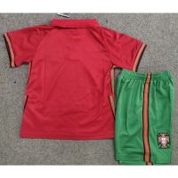 2020 European Cup Portugal Home Jersey Kids Football Jersi Soccer uniform Tops+Shorts Set