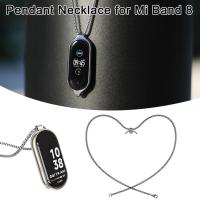 Suitable For Xiaomi Bracelet 8 Necklace Pendant Hanging Necklace Stainless Strap Watch Steel Metal C9P3