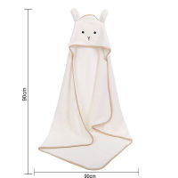 White Baby Blanket Microfiber Children Hooded Coral Fleece Kids Cartoon Sleeping Clothes Baby Towel Shower Cute Cocoon Swaddle