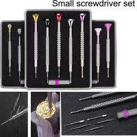 ☎✘ 0.8mm-1.6mm 5Pcs Precision Flat Straight Screwdrivers Set Watch Glasses Jewelry Watch Accessories Repair เครื่องมือ ชุด