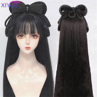 XIYUE Vintage Wig Moing Wig Hanfu Chinese Ancient Style Wig Multi-purpose Ancient Costume Whole Wig Cap Custom Product