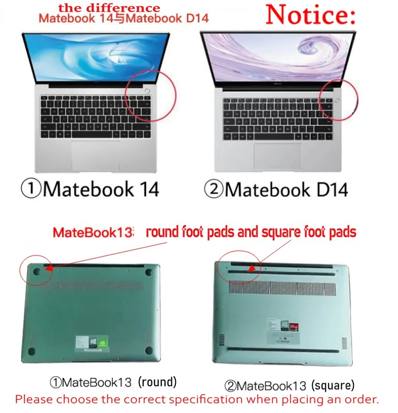 US Keyboard for Huawei MateBook D14 NbB-WAH9P WAE9P WAQ9R Nbl-WAQ9R  Boh-WAQ9R