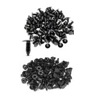 100X Plastic Bumper Fastener Rivet Clips Black &amp; 50X Bumper Fender Rivet Push Clips for Mitsubishi Endeavor Outlander