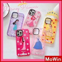 Mowin - เคสไอโฟน เคส iPhone ซิลิโคนนุ่มเคสเรืองแสงใสคุณภาพสูงกล้องป้องกัน หนากันกระแทกสีชมพูสีม่วงการ์ตูนสไตล์น่ารักสำหรับ 13