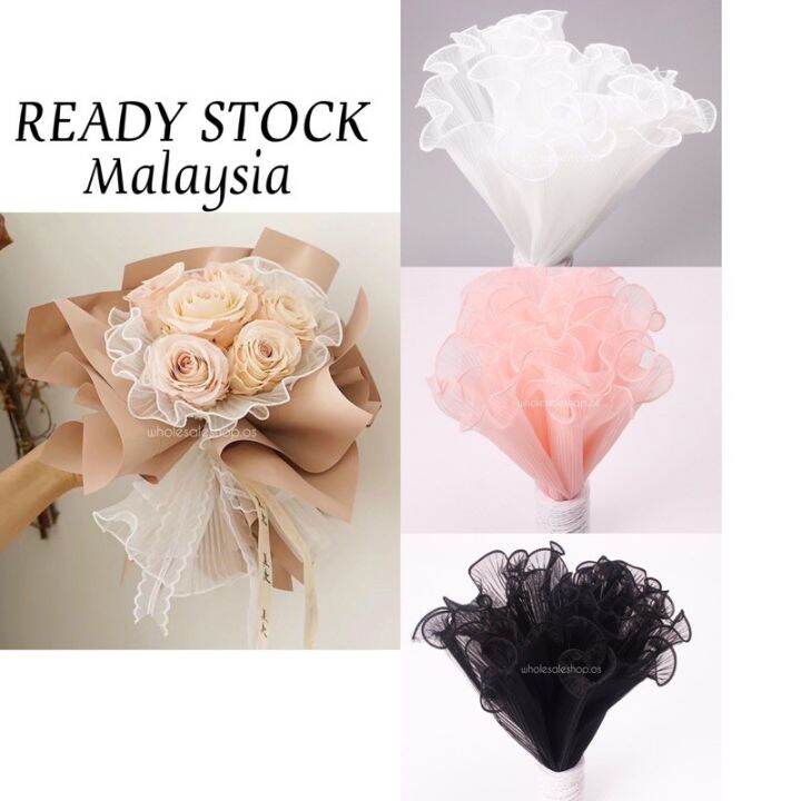 READY.S⚡️Lace Wave Mesh Wrapping Roll Wave Netting Wrapping Paper ...