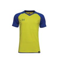 WARRIX เสื้อฟุตบอลพิมพ์ลาย WA-1554-สีเหลือง-น้ำเงิน-YB