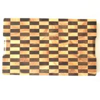 Mixed Wood Chopping Boards Acacia+Rubbe Wooden Cutting Block 1pc Preparation  Cutting Boards