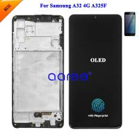 จอ LCD OLED AMOMLED เหมาะสำหรับ Samsung A32 LCD A325F Lcd เหมาะสำหรับ Samsung A32 4G A325F หน้าจอ LCD สัมผัสทำให้เป็นดิจิทัลประกอบ