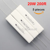 5pcs 20W Cement Resistor 200ohm 300ohm Cement Resistors 200R 300R Resistance