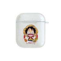 เคสแบบนุ่มชุดหูฟังบลูทูธไร้สายการ์ตูนอะนิเมะญี่ปุ่นหนึ่งชิ้น Luffy Choppe สำหรับ Airpods Apple 1 2ป้องกันตลก