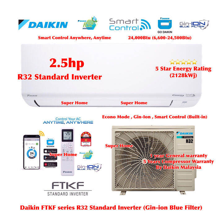 daikin 2.5 hp inverter