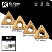 KaKarot 10pcs Carbide Insert TPMT110304 TPMT110308 YT6020 YT15TF สแตนเลสสตีลกลึงเครื่องมือ ผู้ถือ Boring Bar CNC Cutter