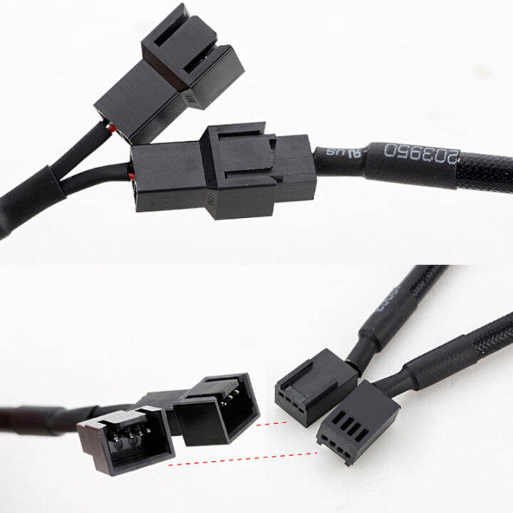 Legend 4 Pin Y Splitter Cable 4 Pin PWM Female to 3/4 Pin Motherboard ...