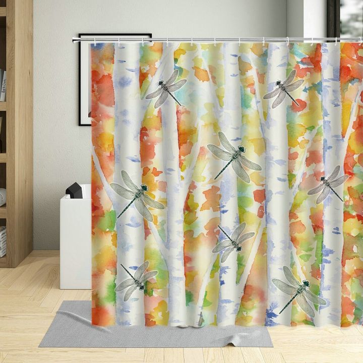 birch-tree-forest-branch-leaves-waterproof-fabric-bathroom-shower-curtain-natural-scenery-bathtub-decor-for-living-room-screens