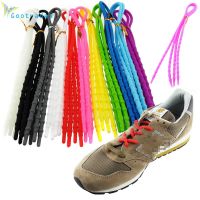 1Pair Unisex Women Men Athletic Running X Tie Lazy Shoelaces Easy Soft Elastic Silicone Shoe Lace Strings Cable Sneaker Straps