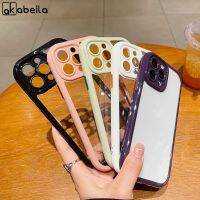 AKABEILA เคสโทรศัพท์โปร่งใสครีมมาใหม่ล่าสุด,สำหรับ IPhone 11 13 12 14 Pro Max XR X XS Max 6 7 8 Plus เคสกล้องแบบเต็มรูปแบบซิลิโคนนิ่มเคสโทรศัพท์แฟชั่นกันกระแทก