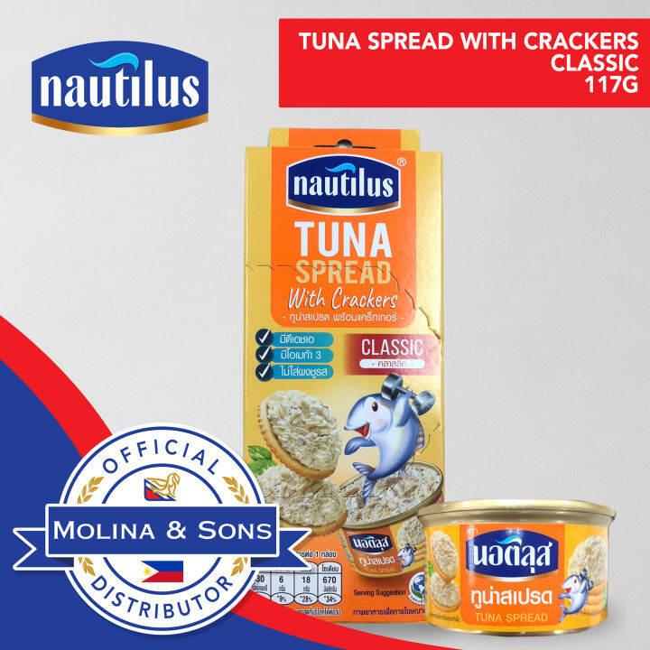 Nautilus Tuna Spread with Crackers Classic Flavor 117g Lazada PH